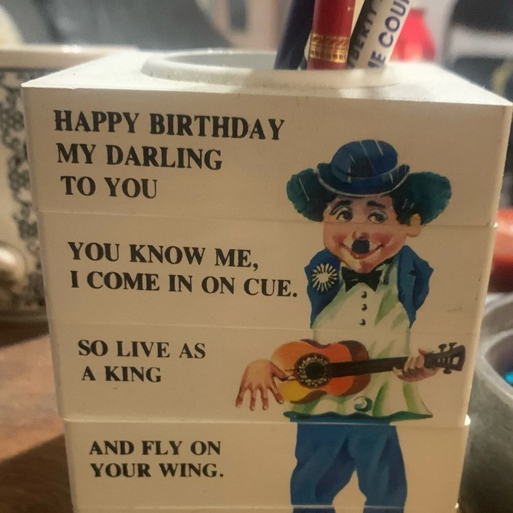 Colorful Happy Birthday Darling Themed interchangeable Pen Holder